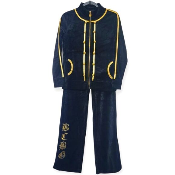 Bcbgmaxazria velour two-piece track suit, medium - Picture 1 of 15